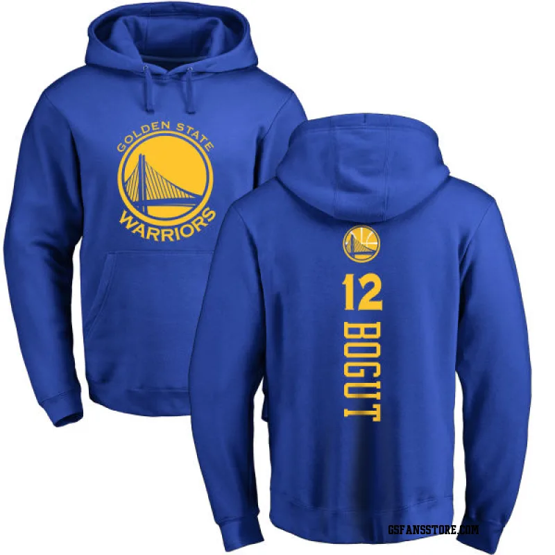 Gold Men's Andrew Bogut Golden State Warriors Royal Backer Pullover Hoodie