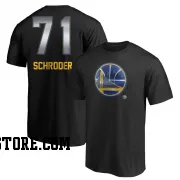 Gold Men's Dennis Schroder Golden State Warriors Black Midnight Mascot T-Shirt