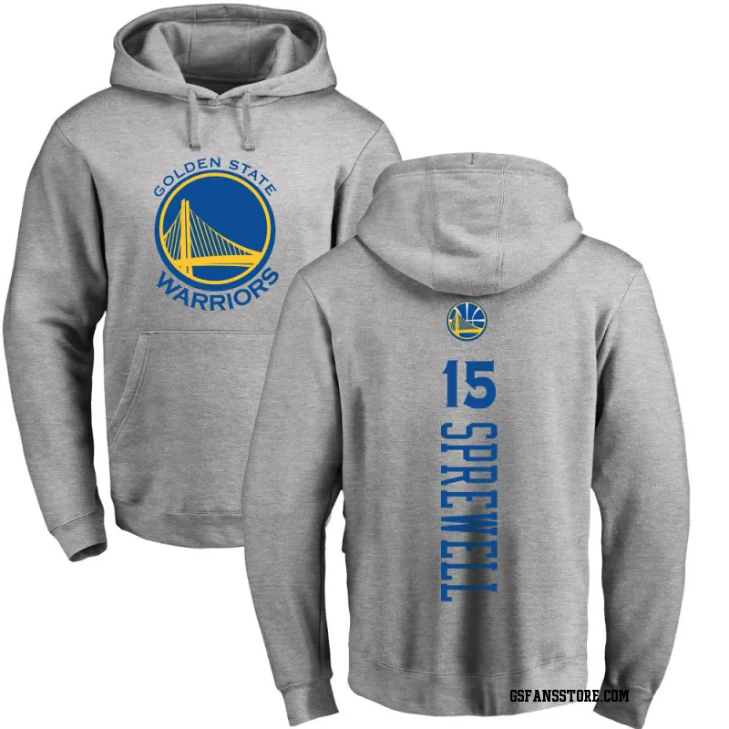 Gold Men's Latrell Sprewell Golden State Warriors Ash Backer Pullover Hoodie