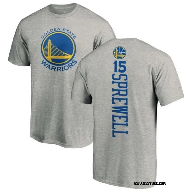 Gold Men's Latrell Sprewell Golden State Warriors Ash Backer T-Shirt