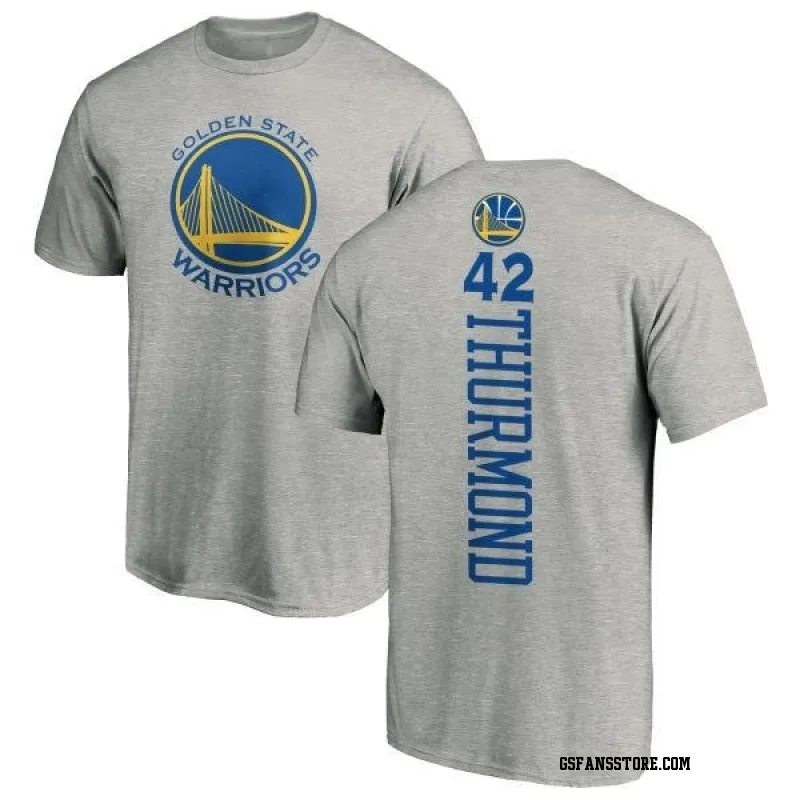 Gold Men's Nate Thurmond Golden State Warriors Ash Backer T-Shirt