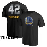 Gold Men's Nate Thurmond Golden State Warriors Black Midnight Mascot T-Shirt