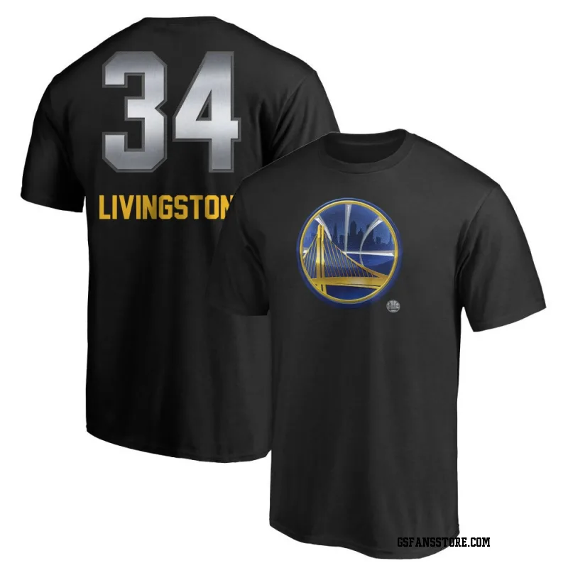 Gold Men's Shaun Livingston Golden State Warriors Black Midnight Mascot T-Shirt