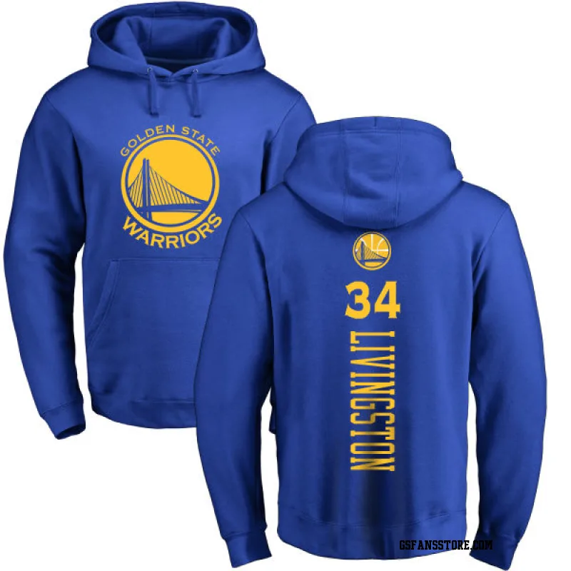 Gold Men's Shaun Livingston Golden State Warriors Royal Backer Pullover Hoodie