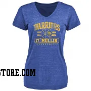 Gold Women's Chris Mullin Golden State Warriors Royal Baseline T-Shirt