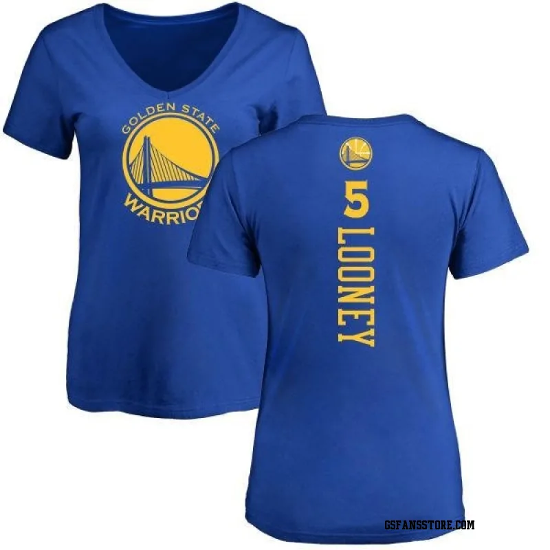 Gold Women's Kevon Looney Golden State Warriors Royal Backer T-Shirt