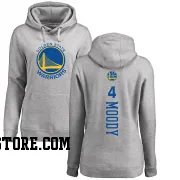 Gold Women's Moses Moody Golden State Warriors Ash Backer Pullover Hoodie