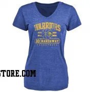 Gold Women's Tim Hardaway Golden State Warriors Royal Baseline T-Shirt