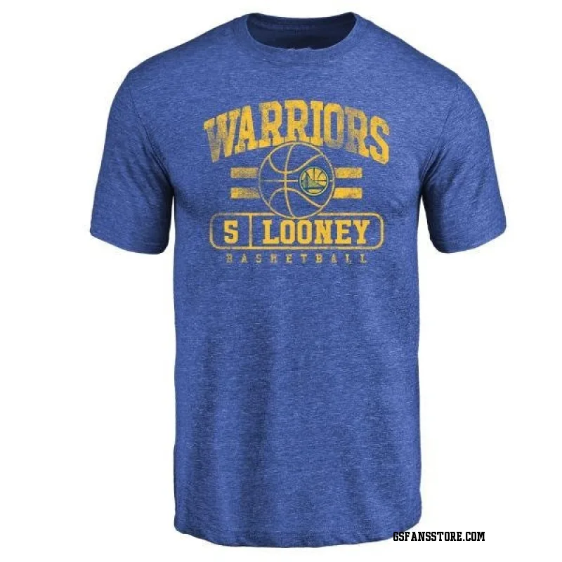 Gold Youth Kevon Looney Golden State Warriors Royal Baseline T-Shirt