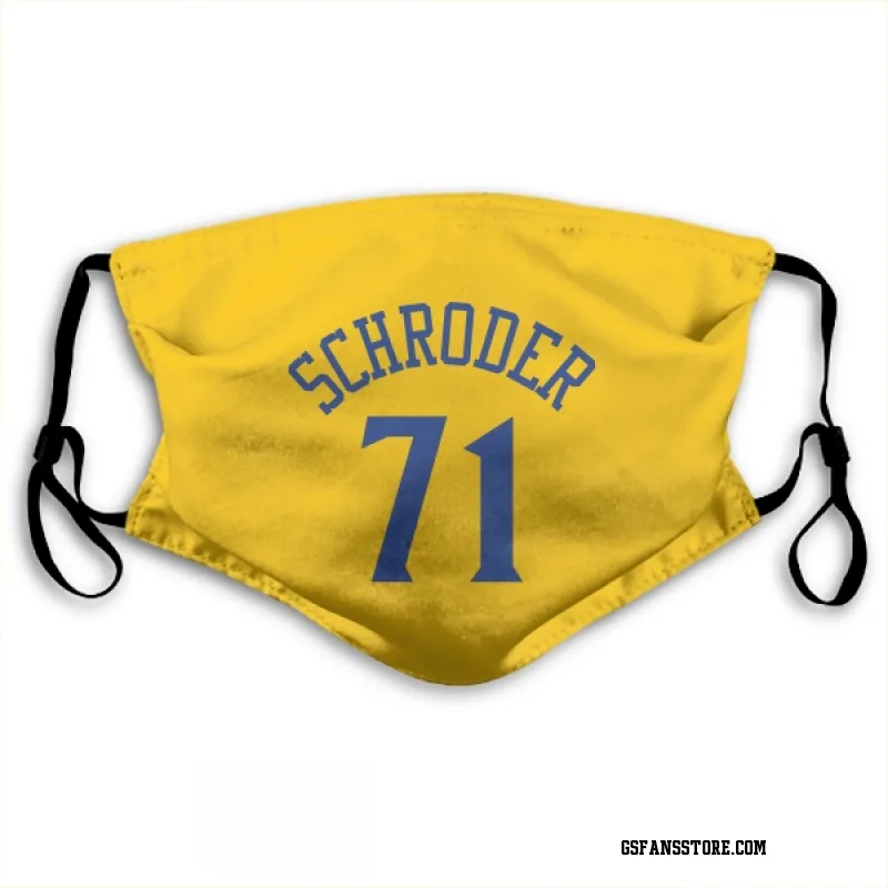 Gold en State Warriors  Dennis Schroder  Face Mask (With 2 Free PM2.5 Filters)