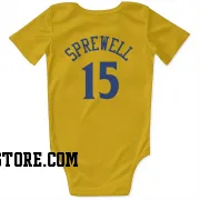 Gold en State Warriors  Latrell Sprewell  Newborn & Infant Bodysuit