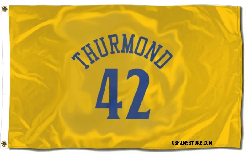 Gold en State Warriors  Nate Thurmond  Flag (3 X 5)