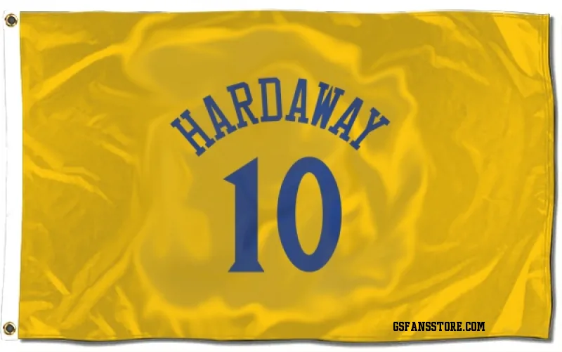 Gold en State Warriors  Tim Hardaway  Flag (3 X 5)