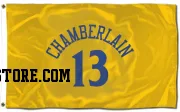 Gold en State Warriors  Wilt Chamberlain  Flag (3 X 5)