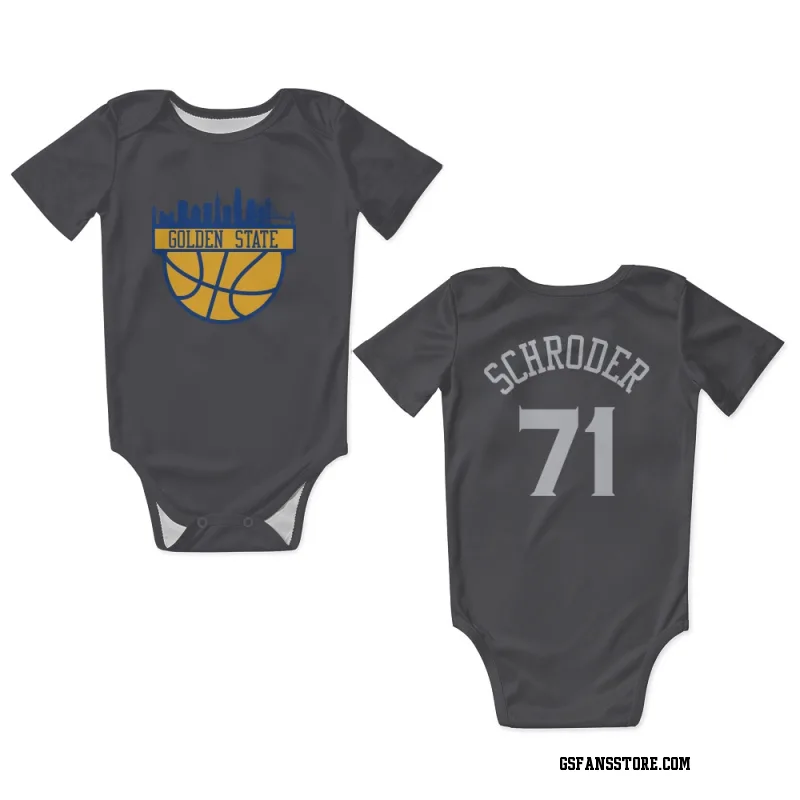 Gray Golden State Warriors  Dennis Schroder  Newborn & Infant Bodysuit