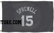 Gray Golden State Warriors  Latrell Sprewell  Flag (3 X 5)