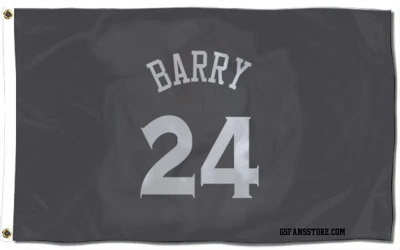 Gray Golden State Warriors  Rick Barry  Flag (3 X 5)