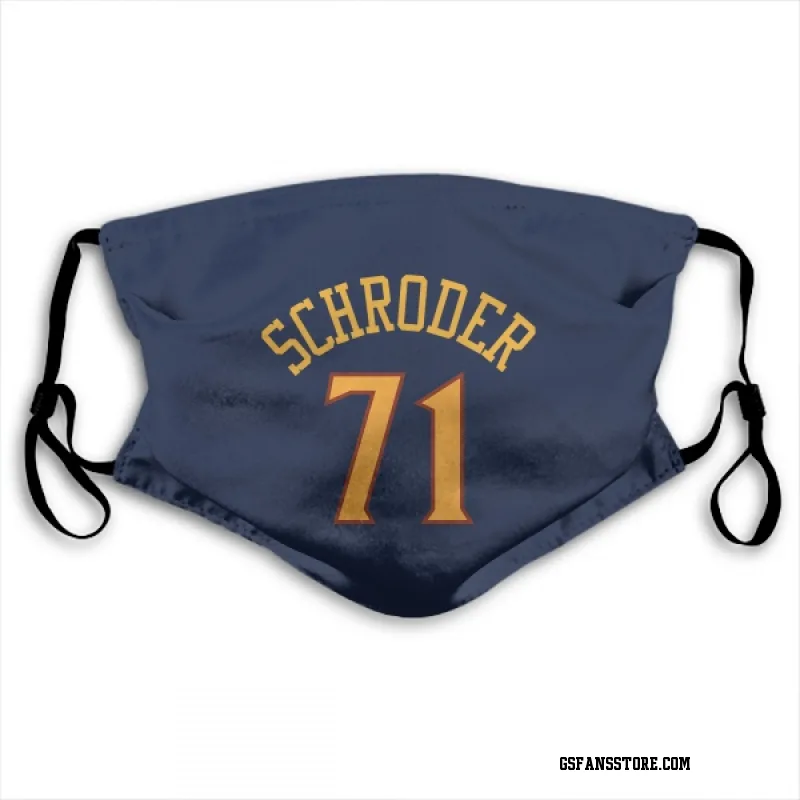 Navy Golden State Warriors  Dennis Schroder  Face Mask (With 2 Free PM2.5 Filters)