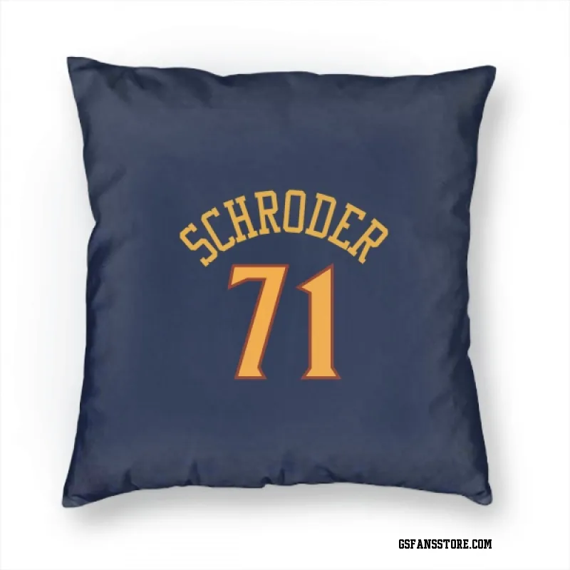 Navy Golden State Warriors  Dennis Schroder  Pillow Cover (18 X 18)