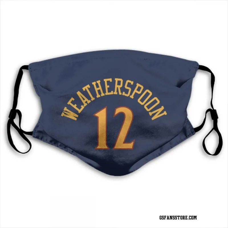 Navy Golden State Warriors  Quinndary Weatherspoon  Face Mask (With 2 Free PM2.5 Filters)