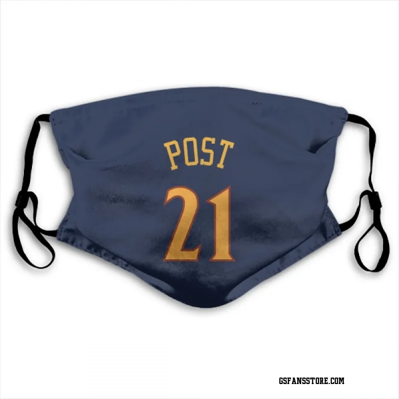 Navy Golden State Warriors  Quinten Post  Face Mask (With 2 Free PM2.5 Filters)