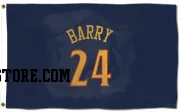 Navy Golden State Warriors  Rick Barry  Flag (3 X 5)