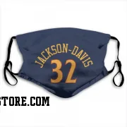 Navy Golden State Warriors  Trayce Jackson-Davis  Face Mask (With 2 Free PM2.5 Filters)