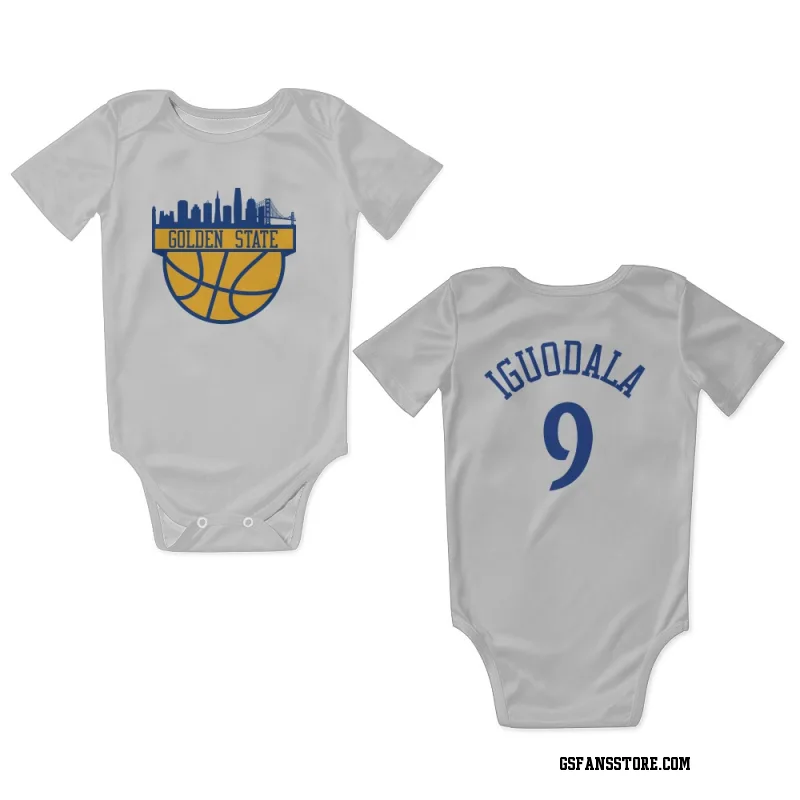 White Golden State Warriors  Andre Iguodala  Newborn & Infant Bodysuit