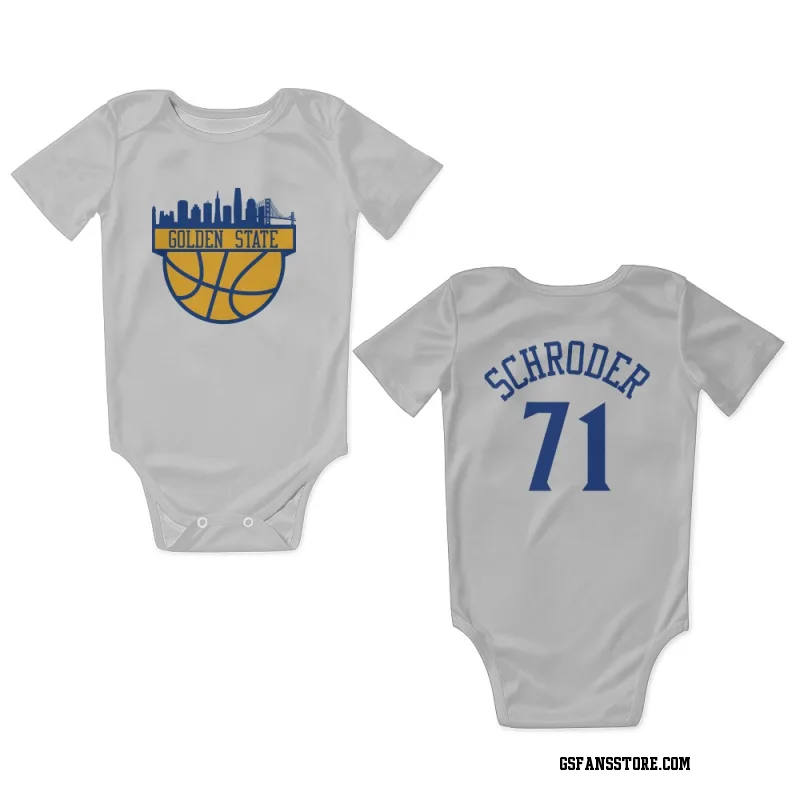 White Golden State Warriors  Dennis Schroder  Newborn & Infant Bodysuit