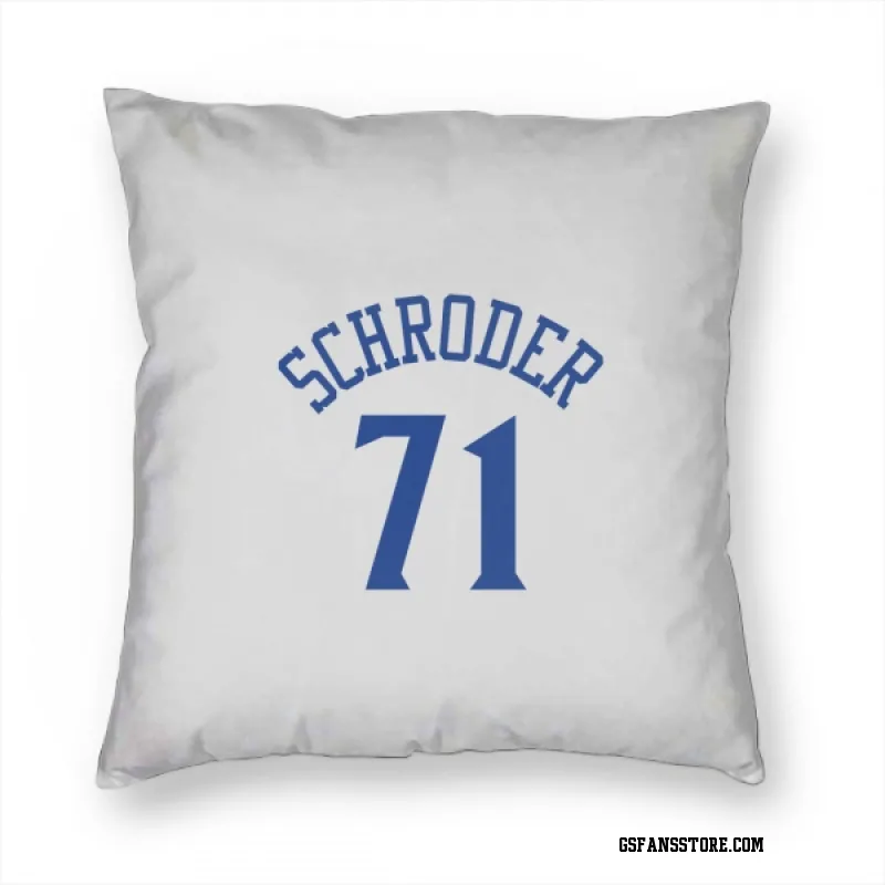 White Golden State Warriors  Dennis Schroder  Pillow Cover (18 X 18)