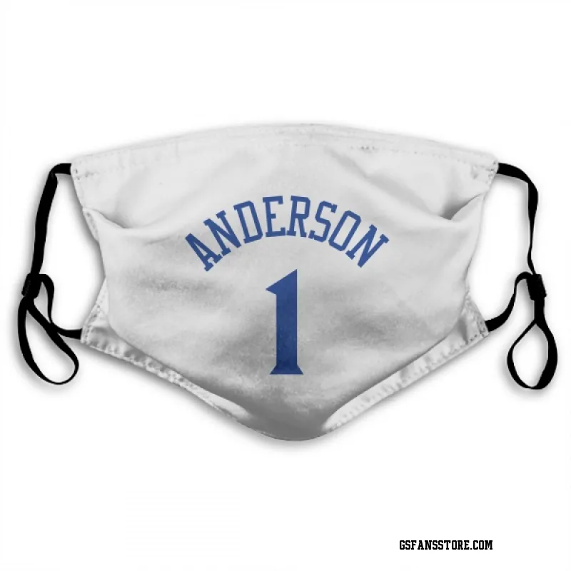 White Golden State Warriors  Kyle Anderson  Face Mask (With 2 Free PM2.5 Filters)