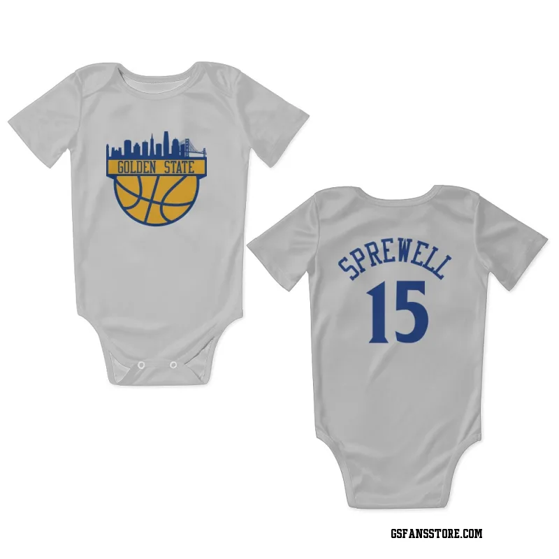 White Golden State Warriors  Latrell Sprewell  Newborn & Infant Bodysuit