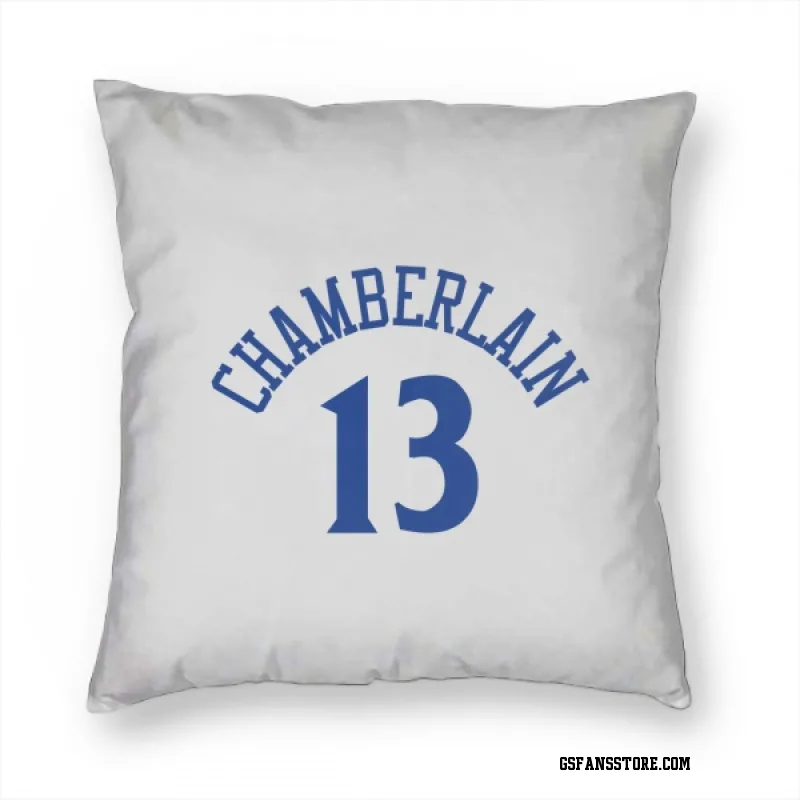 White Golden State Warriors  Wilt Chamberlain  Pillow Cover (18 X 18)